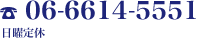TEL:06-6614-5551 日曜定休